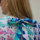 Lara Dress Blue & Green Geo