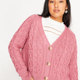 Claire Cardigan Pink x Gigi Knitwear