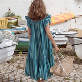 Flora Green Stripe