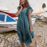Flora Green Stripe