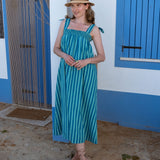 Natalie Dress Green Stripe