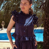 Sasha Top Navy Blue
