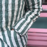 Zara Jacket Navy and Green Floral