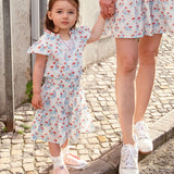 Mini O&I Ella Dress White and Red Ditsy