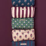 Teal Stripe Cosmetic Case