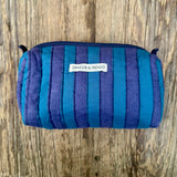 Teal Stripe Cosmetic Case