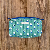 Green Ditsy Floral Cosmetic Case