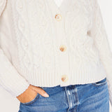 Claire Cardigan Cream x Gigi Knitwear