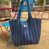 Teal Stripe Everyday Tote