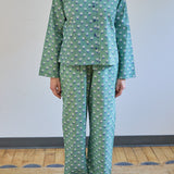 Green Ditsy Floral Pajamas