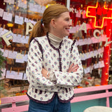 Emmie Jacket Burgundy Stripe / Cream Vintage Floral