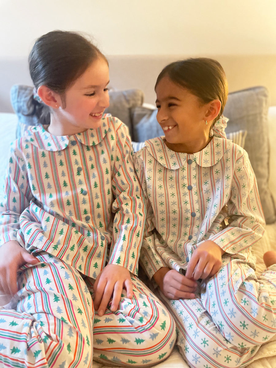 Kids Holiday Snowflake Pajamas