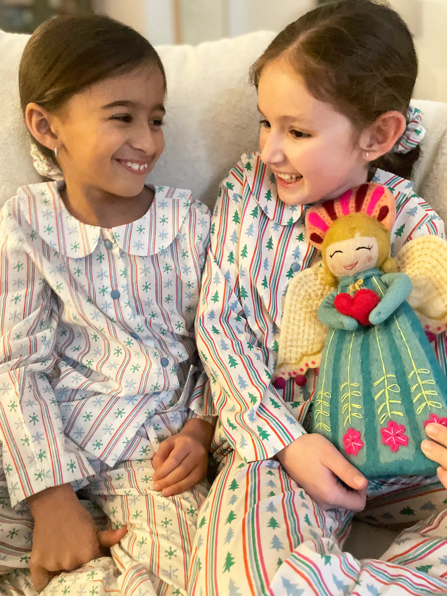 Kids Holiday Snowflake Pajamas