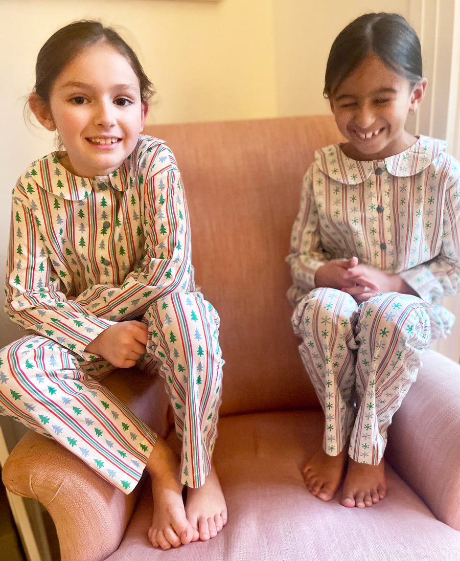 Kids Holiday Tree Pajamas