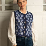 Celeste Vest Navy Floral