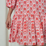 Greta Dress Red and Pink Azalea