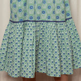 Evie Dress Green and Blue Azalea