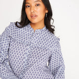 Beth Blouse Blue Diamond