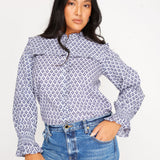 Beth Blouse Blue Diamond