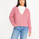 Claire Cardigan Pink x Gigi Knitwear