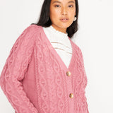 Claire Cardigan Pink x Gigi Knitwear