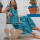 Flora Green Stripe