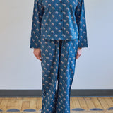 Teal Vintage Floral Pajamas