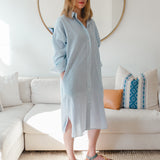 SOLD OUT - Emily Shirt Dress Blue Stripe
