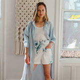 SOLD OUT - Emily Shirt Dress Blue Stripe