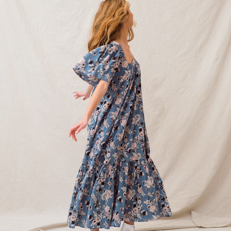 SOLD OUT - Fifi Dress Blue Peony