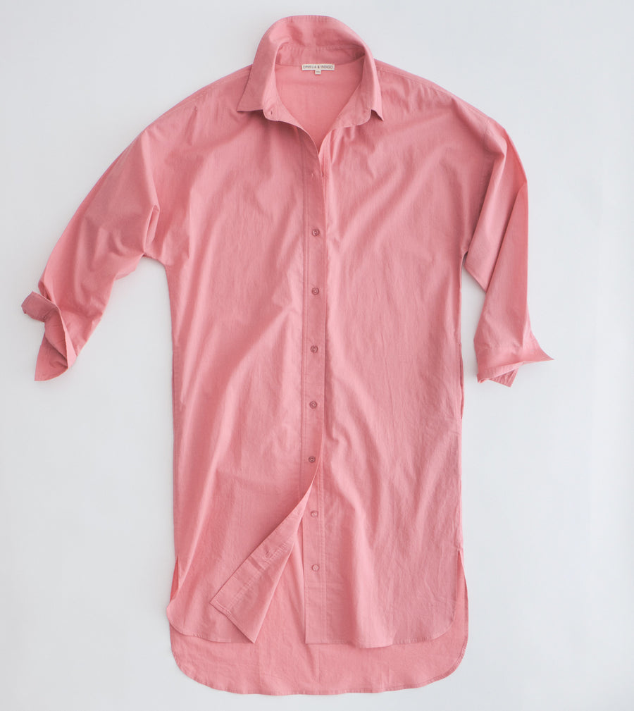 SOLD OUT - Emily Shirt Dress Rose Pink