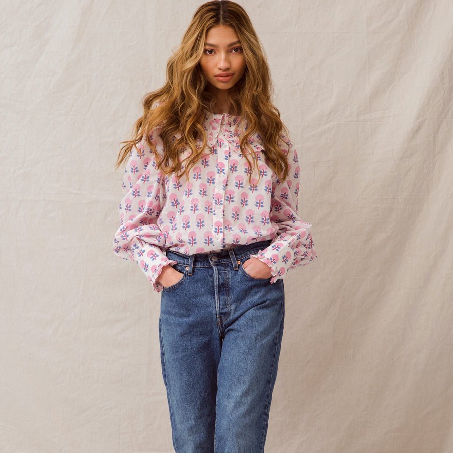 SOLD OUT - Poppy Blouse Hydrangea