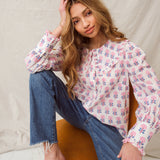 SOLD OUT - Poppy Blouse Hydrangea